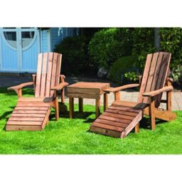 Scandinavian Redwood Garden Relaxer Set by Charles Taylor - 2 Seats