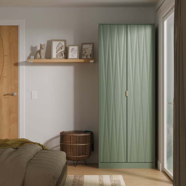 Las Vegas F Tall Wardrobe Not Applicable 2 Doors 1 Shelf 198cm