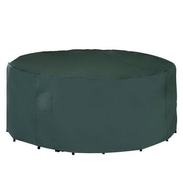 Outsunny Pvc Coated Large Round 600D Waterproof Outdoor Furniture Cover Green