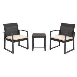 Outsunny Outdoor Garden Pp Rattan Style Bistro Set