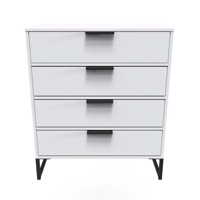 Diego G Chest of Drawers White 4 Drawers 91cm