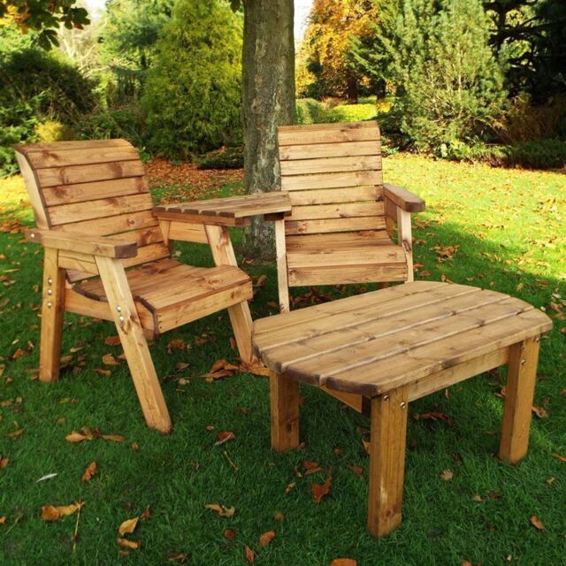 Scandinavian Redwood Garden Tete a Tete by Charles Taylor - 2 Seats