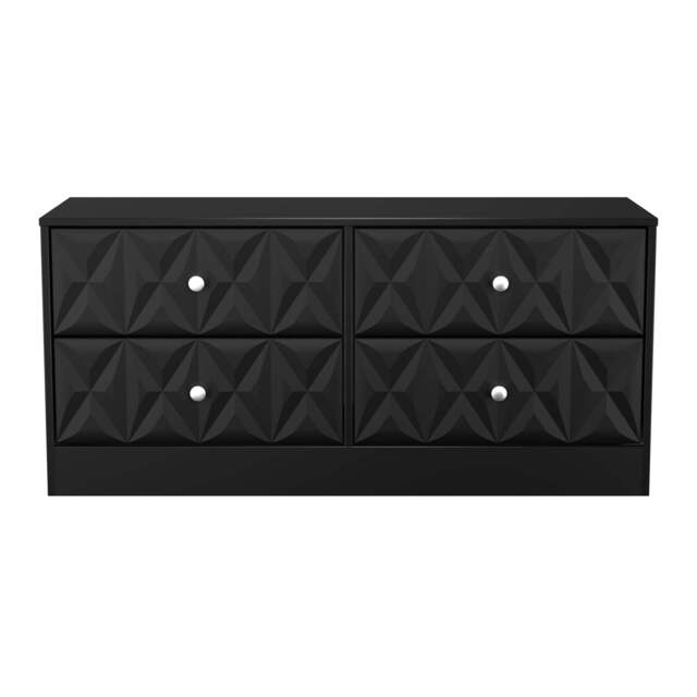 San Jose Large Chest of Drawers Black 4 Drawers 115cm