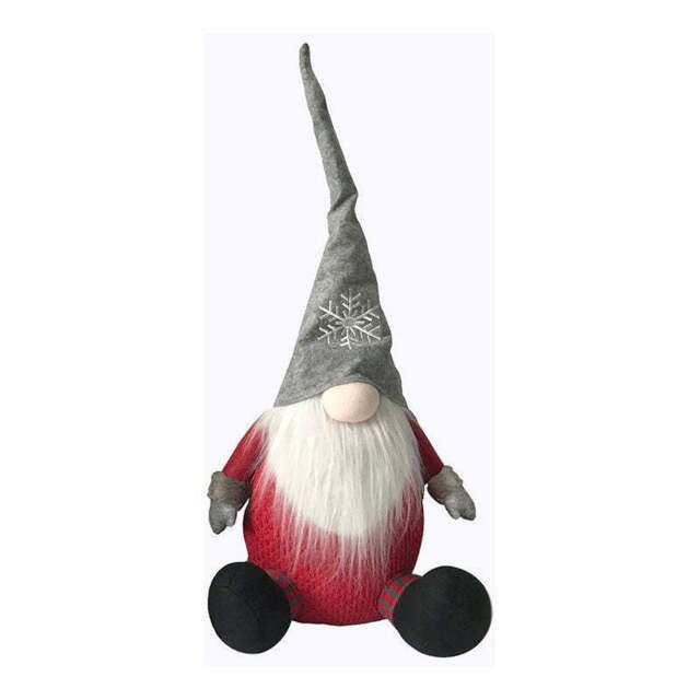 Gonk Christmas Decoration Red & Grey - 46cm by Christmas Inspiration