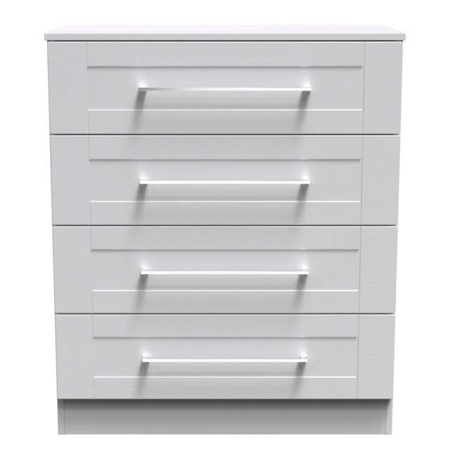 York Chest of Drawers Grey 4 Drawers 74cm
