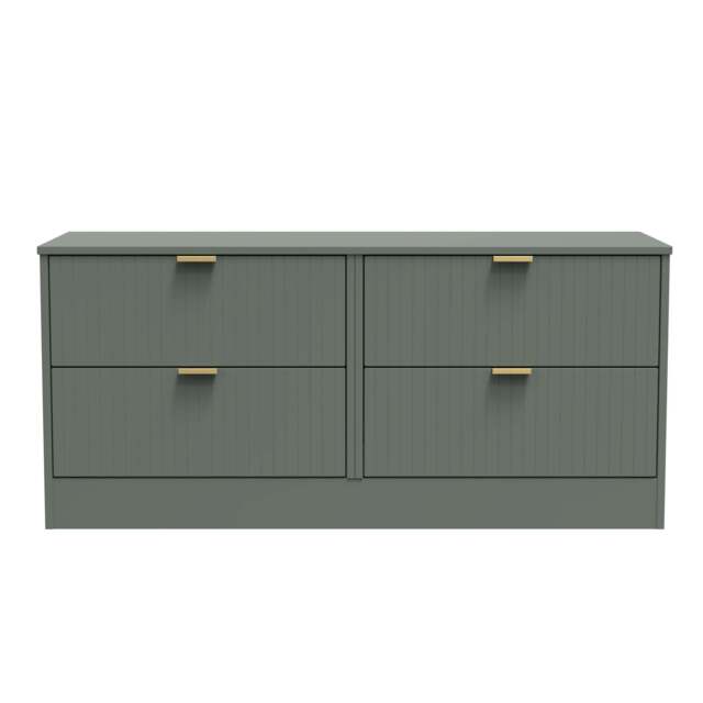 Nashville F Large Chest of Drawers Green 4 Drawers 115cm