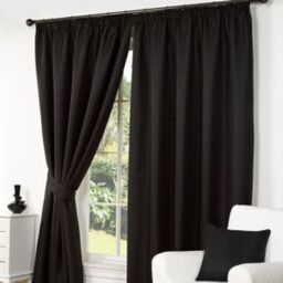 "Hamilton McBride Waffle Curtains (45"" x 72"") - Black"