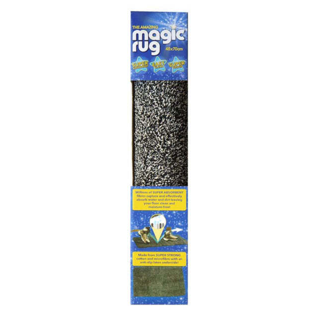 60 x 80cm The Jumbo Amazing Magic Rug Poly - Black & White