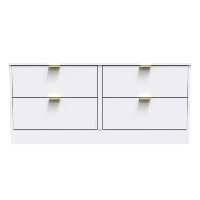 Nashville F Large Chest of Drawers White 4 Drawers 115cm
