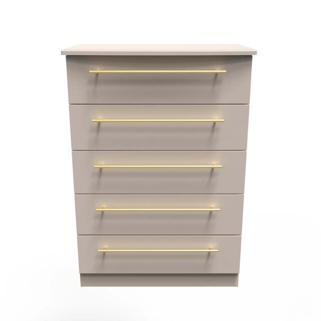 Haworth Tall Chest of Drawers Off-White 5 Drawers 108cm