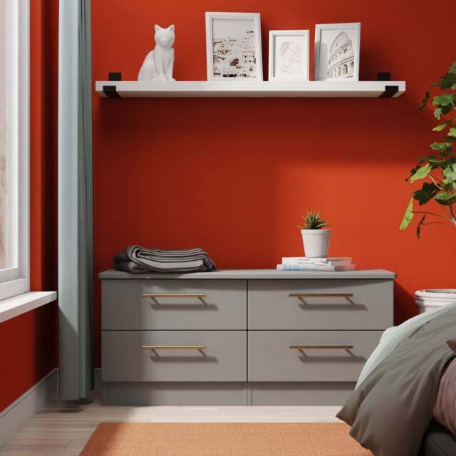 Haworth Large Chest of Drawers Grey 4 Drawers 112cm
