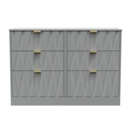 Las Vegas F Large Chest of Drawers Grey 6 Drawers 115cm