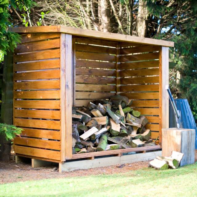 "Shire Log Box 6' 2"" x 3' 1"" Apex Log Store - Premium Shiplap"