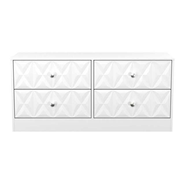 San Jose Large Chest of Drawers White 4 Drawers 115cm