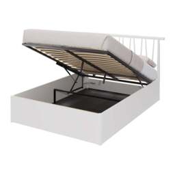 Fusum Small Double Ottoman Bed White 5 x 7ft