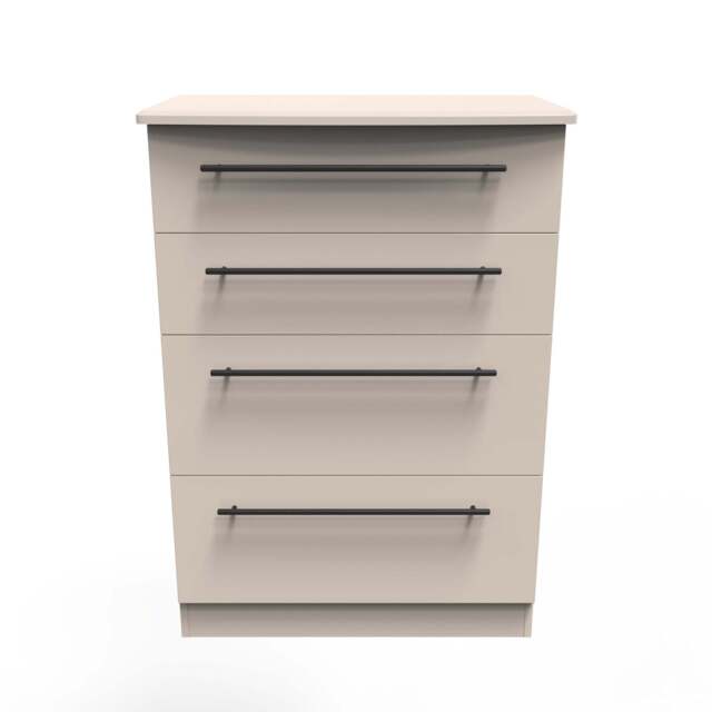 Beverley Tall Chest of Drawers Off-White 4 Drawers 108cm