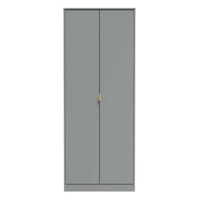 Nashville F Tall Wardrobe Grey 2 Doors 1 Shelf 77cm