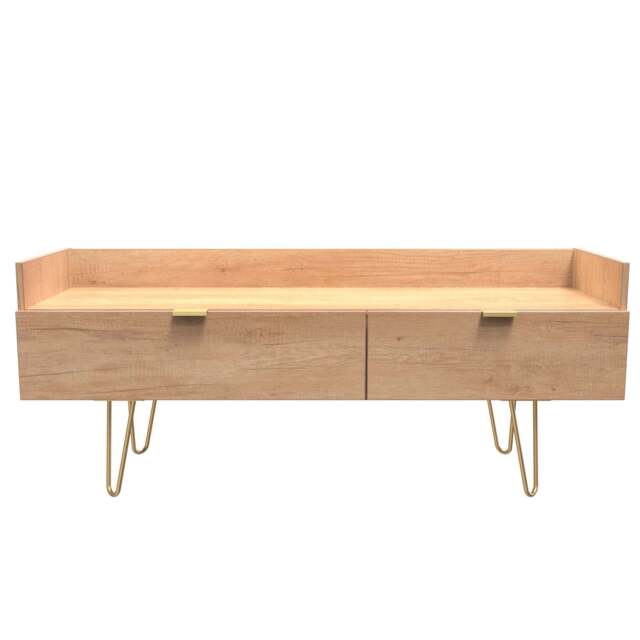 Hong Kong F TV Unit Dark Oak 2 Drawers 39cm
