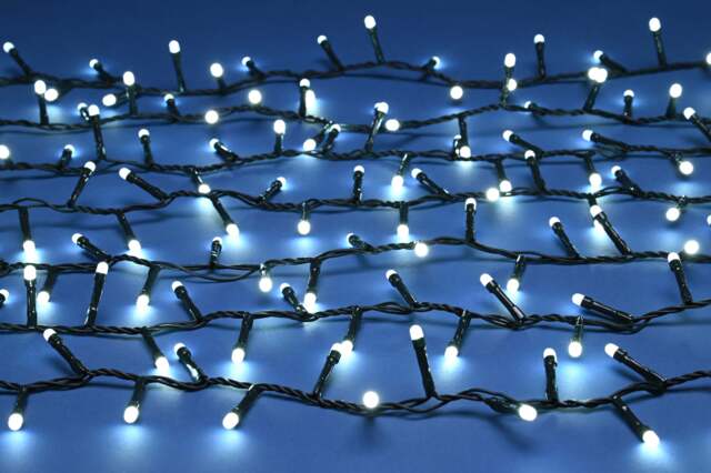 Christmas String Fairy Lights Multifunction White Outdoor 2000 LED - 49.97m Glow-Worm