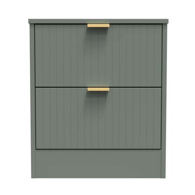 Nashville F Bedside Table Green 2 Drawers 45cm