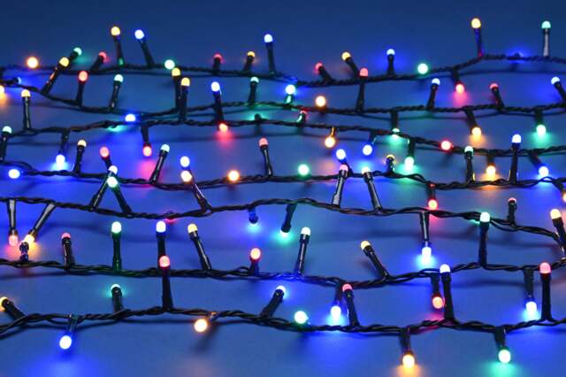 Christmas String Fairy Lights Multifunction Multicolour Outdoor 2000 LED - 49.97m Glow-Worm