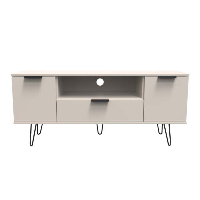 Hong Kong C TV Unit Off-White 1 Shelf 1 Drawer 2 Doors 144cm