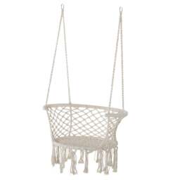 Outdoor Hanging Rope Chair with Cotton Rope