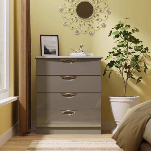 Camden Chest of Drawers Grey 4 Drawers 89cm