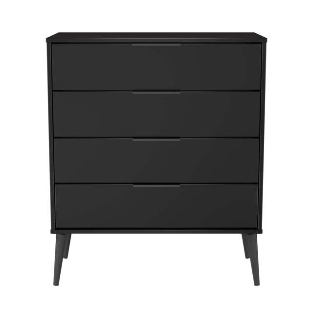 Hong Kong B Chest of Drawers Black 4 Drawers 93cm