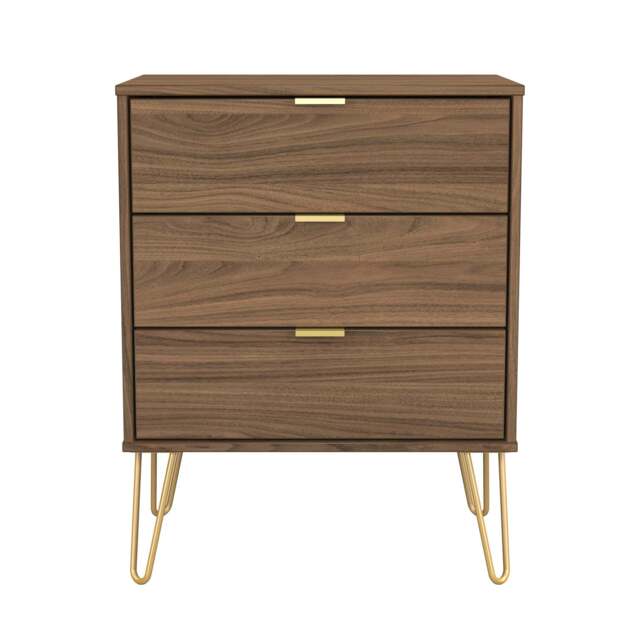 Hong Kong F Chest of Drawers Oak 3 Drawers 76cm