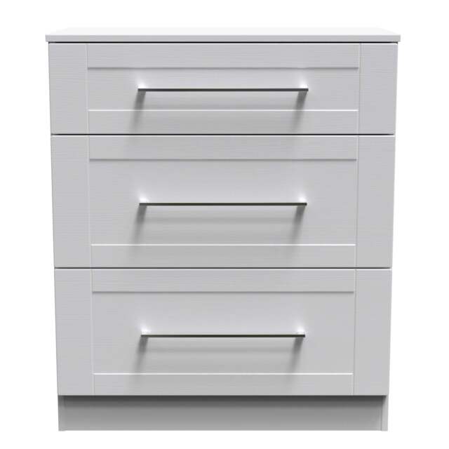 York Chest of Drawers Grey 3 Drawers 39cm
