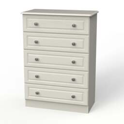 Pembroke Tall Chest of Drawers Cream 5 Drawers 77cm