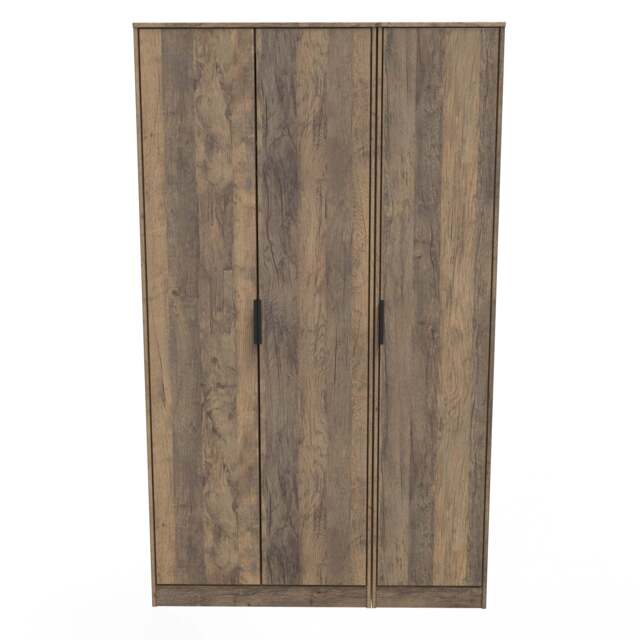 Hong Kong G Tall Wardrobe Oak 3 Doors 1 Shelf 198cm