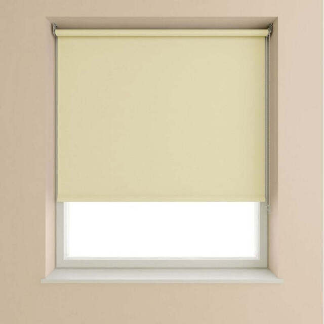 Blackout Roller Blind Oyster - 150cm Width