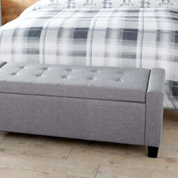 Verona Large Ottoman Fabric Grey 1 Door