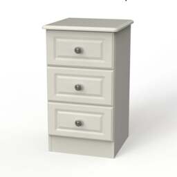 Pembroke Bedside Table Cream 3 Drawers 40cm