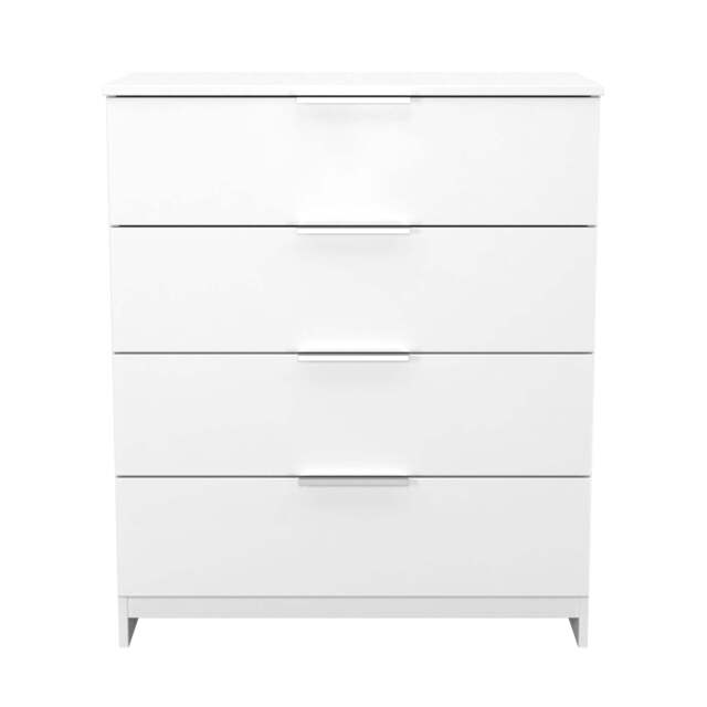 Plymouth Chest of Drawers White 4 Drawers 74cm