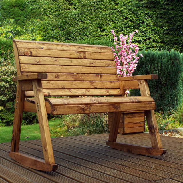 Scandinavian Redwood Garden Bench by Charles Taylor 2 Seats 118cm - Flatpacked