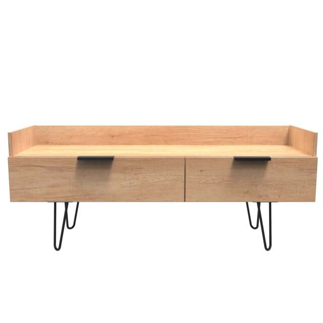 Hong Kong C TV Unit Dark Oak 2 Drawers 39cm