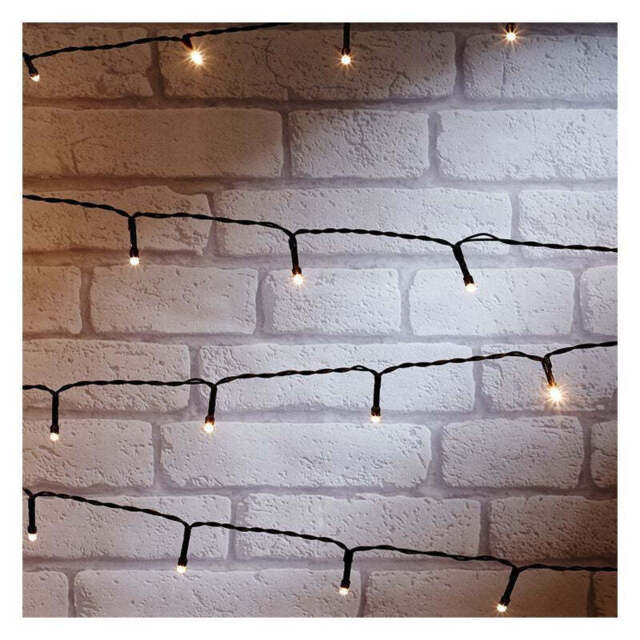 String Fairy Christmas Lights Animated Warm White Outdoor 100 LED - 7.42m by Astralis