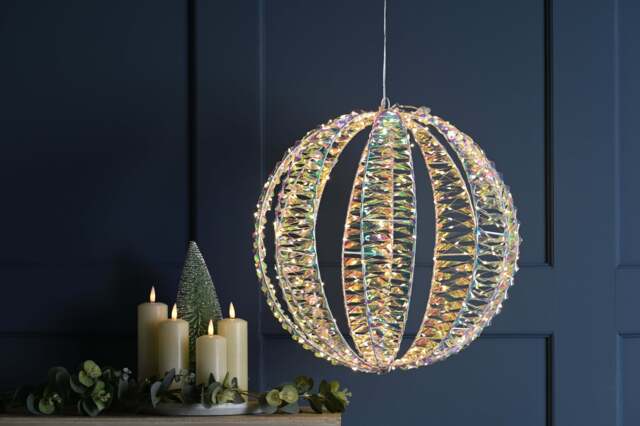 Christmas Decoration Light Ball Animated Warm White Outdoor 480 LED - 40cm