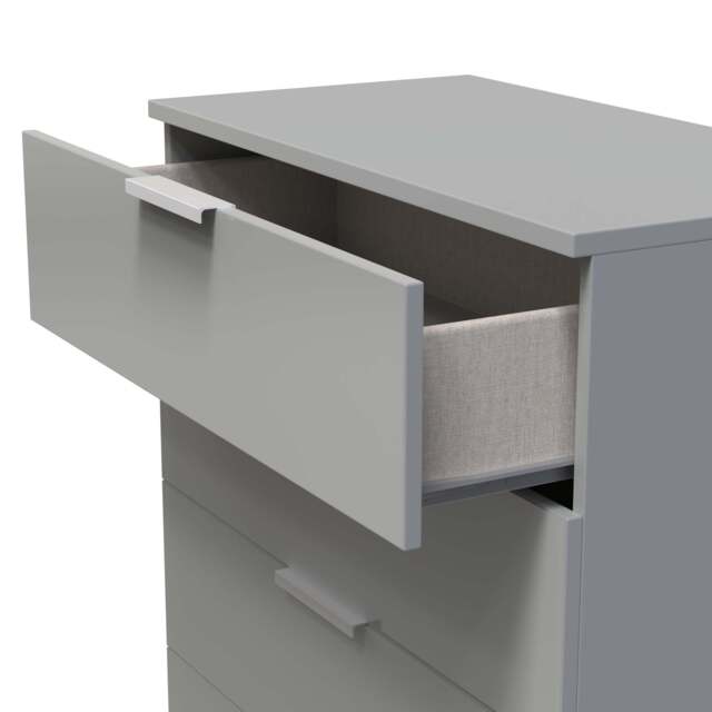 Plymouth Chest of Drawers Grey 4 Drawers 74cm
