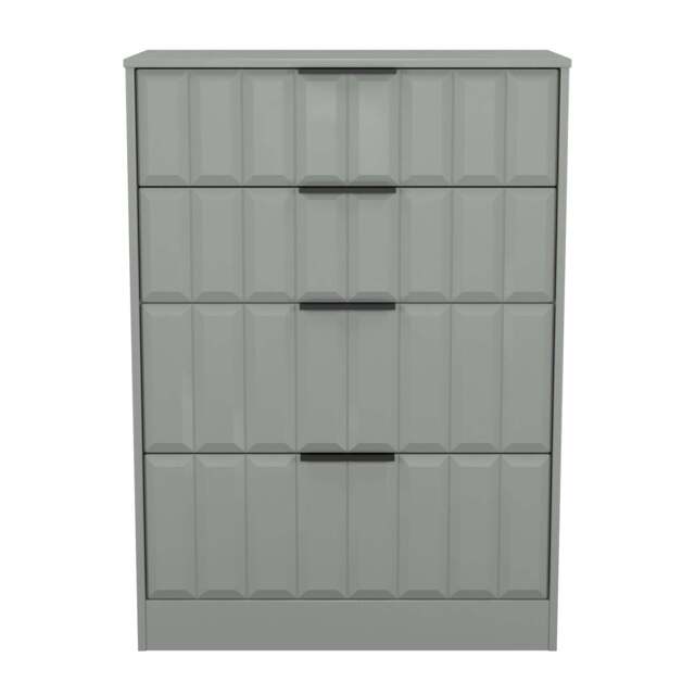 New York C Tall Chest of Drawers Grey 4 Drawers 77cm