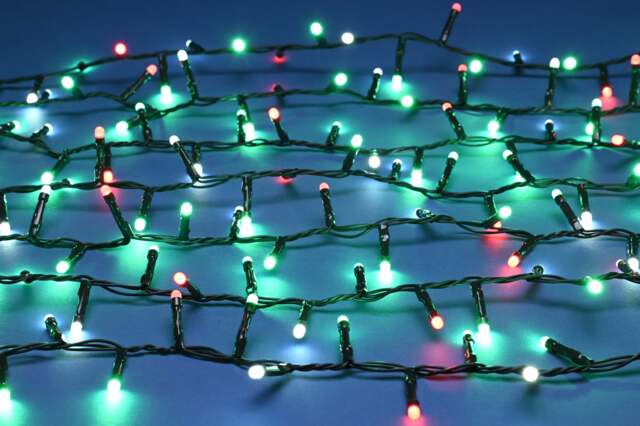 Christmas String Fairy Lights Multifunction Green & Red Outdoor 2000 LED - 49.97m Glow-Worm