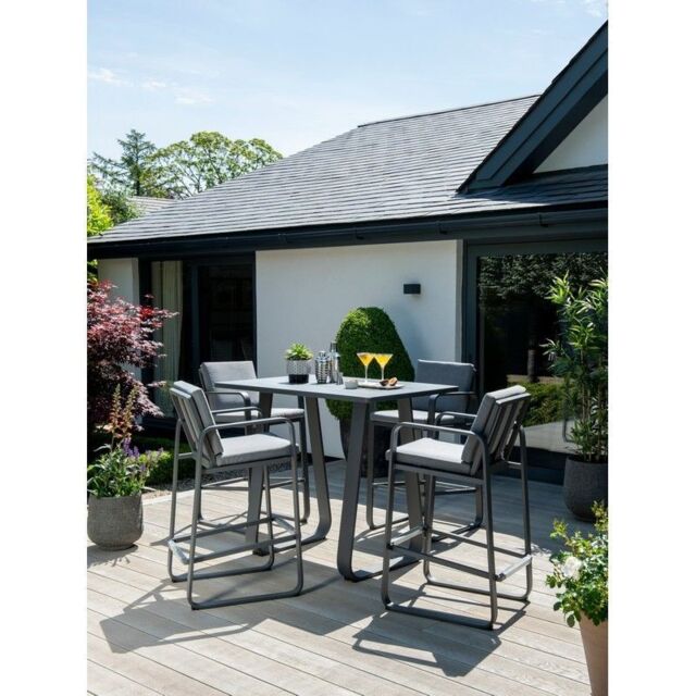 Babingley Garden Bar by Handpicked - 4 Seats Grey Cushions