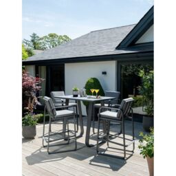 Babingley Garden Bar by Handpicked - 4 Seats Grey Cushions