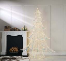 Christmas Christmas LED Christmas Iridescent Display Tree - Warm White LED - 210cm