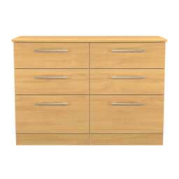 Sherwood Large Chest of Drawers Natural 6 Drawers 112cm