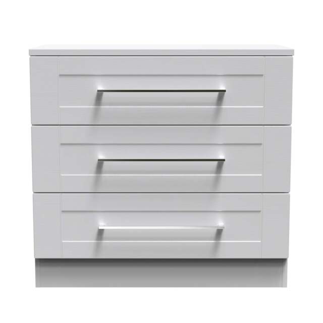 York Chest of Drawers Grey 3 Drawers 74cm