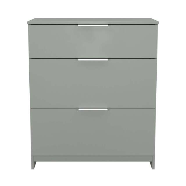 Plymouth Chest of Drawers Grey 3 Drawers 39cm